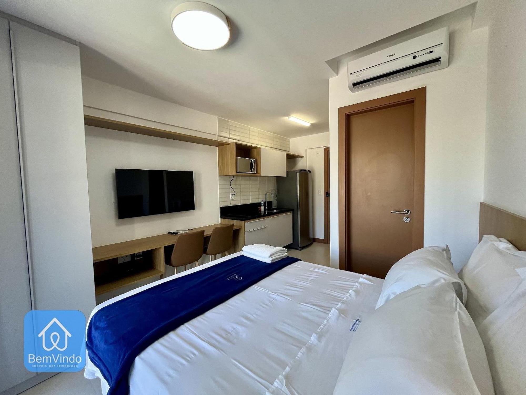 Apartamento Completo E Confortavel Com Varanda Na Barra